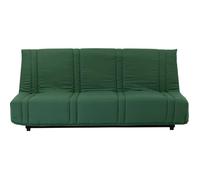 Clic clac 3 places LENA 20 - Tissu coton vert foret - Couchage 125 x 190 cm - L193 x P92 x H93 cm