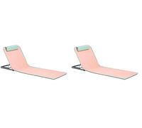 Clic Clac des Plages Matelas de Plage Orange (134 x 48 x 40 cm) (Lot de 2)