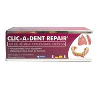CLICADENT REPAIR -Kit de réparation dentaire pour dentier cassé - Mis au point par un Chirurgien-Dentiste | Répare les prothèses dentaires fissurées ou cassées rapidement à domicile