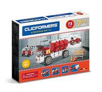 Clicformers jeu de construction, Rescue Set 7 en 1, véhicules d'urgence, jouet fille et garçon STEM pour des heures de plaisir, jeux educatif 4 ans jusqu'à 12 ans