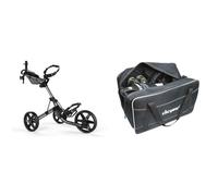 Clicgear Unisexe 4.0 - CHARIOT CLICGEAR 4 0 ARGENTÉ, ARGENTÉ, taille unique pour le Royaume-Uni + SAC DE VOYAGE CLICGEAR