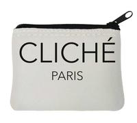 Cliche Paris Porte-monnaie en néoprène Blanc 10 x 11 cm