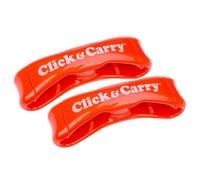 Click & Carry Sac d'épicerie Rouge avec poignée rembourrée Douce. À Utiliser comme Sac de Courses Mains Libres, Support de Sac en Plastique, Porte-matériel de Sport et Plus Encore. Cliquez et