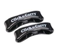 Click & Carry Shark Lot de 2 Sacs à provisions avec poignée rembourrée Douce (Noir, Lot de 2), Sac de Courses Mains Libres, Porte-matériel de Sport, Cliquez et transportez en Toute simplicité