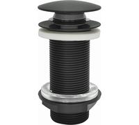Click-Clack Sink Plug,Diameter 63 Mm,Nf Certified,Without Overflow,For Large Thickness (Work Top),Black Finish