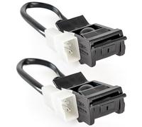 Click&Fit Lot de 2 buses de lave-glace chauffantes compatibles avec VW Golf Passat 1997-2010, Polo 99-17 Touareg Transporter Beetle, Seat Ibiza Toledo, Skoda Rapid Superb - Gicleurs d'essuie-glace