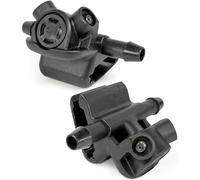 Click&Fit Lot de 2 buses de lave-glace supplémentaires compatibles avec Tesla Model 3 Y de 2017 à 2026 - Jets de pulvérisation d'eau bidirectionnels montés sur bras d'essuie-glace