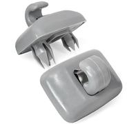 Click&Fit Lot de 2 Clips de Pare-Soleil compatibles avec Audi A1 A3 A4 A5 Q3 Q5 TT - Crochets de Support de Protection Solaire Gris remplace 8U0857562A, 8E0857562