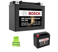 CLICK & GO Compatible avec CF Moto SR 450 année 2023 al 2023 Batterie YTX12-BS Bosch FA104 YTX12-4 FOURNIE CHARGÉE ET PRÊTE À l'emploi Batteries 10AH AMPÈRE 12 Volts 150X87X130MM