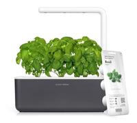 Click & Grow Smart Garden - Potager Interieur à 3 places | Jardiniere d'Interieur avec Lampe LED pour Culture de Plante Verte Tomate & Herbes Aromatiques | Jardin Interieur Gris - Jardinière Indoor