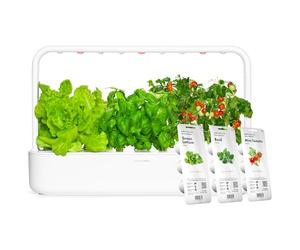 Click & Grow Smart Garden: Potager Intérieur Connecté Avec 9 Capsules Prêtes à Pousser, Éclairage et Arrosage Automatiques, Plus Facile que la Culture Hydroponique, Blanc