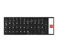 CLICK HELP Kit autocollants clavier autocollants pour transformation disposition en italien, compatible avec Clavier, en Vinyle Noir, QWERTZ Layout Compatible