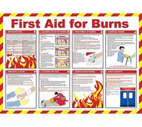 CLICK MEDICAL Affiche de premiers soins pour les brûlures A603