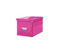 click + store cube - boite de rangement - l - rose