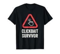 Clickbait Survivor Funny Cybersecurity Cyber Hacking Hacker T-Shirt