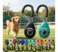 Clicker de dressage pour chien, chat, chien, plusieurs couleurs, bracelet réglable, parfait pour l'entraînement comportemental (noir)
