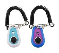 Clicker de Dressage pour Chiens - Ovale de Deux | Entraîneur Portable avec Sangle pour Le Poignet Races Petites, Moyennes et Grandes | Outil de Soutien pour l'entraînement d'Obed