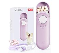 Clicker Dog Trainer & Dog Treat Pouch Alternative à double usage 2 en 1 Clicker pour le dressage - Durable, léger (67 g), facile à nettoyer et à manipuler, rapide à remplir, design innovant, violet -