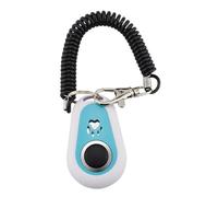 Clicker léger, dresseur coloré, simple, fournitures d'entraînement pour animaux de compagnie, clicker d'entraînement ovale bicolore, entraînement interactif facile, entraîneur portable bracelet noir