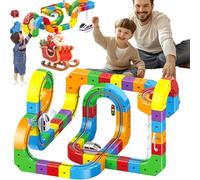 Clickrail Electric Train Set Flexible Race Track, 2026 Upgraded Electric Train Sets for 5 Year Olds Above, Electrics Toddler Trains Track Set Toy, Develop Intelligence and Thinking (118PCS+3 Car)
