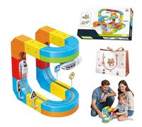 Clickrail Electric Train Set Flexible Race Track, Clickrail Magnetic Train Tracks Set, Gravity-Defying 3D Embedded Layouts & Motorized Car, Flexible Race Tracks Building Toy Gifts for Kid (32PCS)