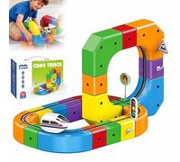 Clickrail Electric Train Set,Track Fusion Toy,Magic Cube Track Building Toys with Gravity-Defying Motorized Train,DIY 3D Embedded Flexible Race,Educational for Boys & Girls Ages 3-8 (51)