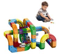 Clickrail Kit de Train électrique Magique au dé, Bloc de Rail Magique, Train de Voiture magnétique, Kits de Trains, kit de Trains, magnétique, pour Enfants, Disposition 3D Anti-gravité (118 pièces)