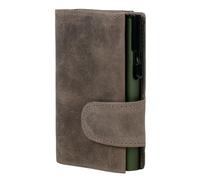 Clicksafe Münzbörse, Accessoire de Voyage - Portefeuille Unisexe, Grau/grün, 10,0 x 6,5 x 2,5 cm - 964306