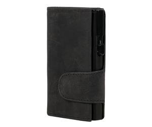 Clicksafe Münzbörse, Accessoire de Voyage - Portefeuille Unisexe, Schwarz/Schwarz, 10,0 x 6,5 x 2,5 cm - 962201