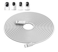 CLICKSELL-10M Câble De Charge Usb Vers Micro Usb Pour Xiaomi Camera 2K/Pro, Câbles D'Extension D'Alimentation De Caméra De Sécurité Pour Xiaomi Mi/Yi/Cloud Camera,Wyze/Nest/Arlo Q/Furbo Dog Cam,Blanc