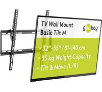 CLICKSELL-49731 Support Mural Tv Inclinable Pour Ecrans Et Televiseurs De 32-55 Pouces (81-140 Cm)-Fixation Murale Tv Avec Une Capacité De Charge Max. 35 Kg Accroche Television Mural Vesa 400X400 Noi