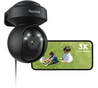 CLICKSELL-4K Ptz Caméra De Surveillance Wi-Fi 6 Extérieure, Zoom Optique 3X Suivi Auto, Détection Personne/Véhicule/Animaux, Vision Nocturne En Couleur 2,4/5Ghz Audio Bidirectionnel, E1 Outdoor Pro N