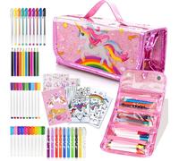 Clicksell-60pcs Marqueurs Parfumés Aux Fruits Avec Trousse Licorne Pour Enfants De 3, 4, 5, 6, 7, 8, 10 Ans Fille