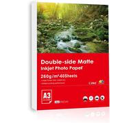 CLICKSELL-A3 60 Feuilles 260Gsm Épais Papier Photo Mat Recto Verso Papier D'Impression Jet D'Encre