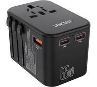 CLICKSELL-Adaptateur De Voyage Universel Ganiii 65W Chargeur Mural Avec 1 Port Usb Et 2 Adaptateurs De Charge Rapide Type C Pd Pour Iphone Samsung Ordinateur Macbook Type A/C/G/I Usa/Uk/Eu/Aus