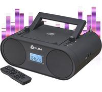 CLICKSELL-Boombox B4 Poste Radio Cd Portable + Radio Am/Fm, Cd, Bluetooth, Usb, Mp3 + Mode Filaire Et Sans Fil Avec Piles Rechargeables + Télécommande, Mode Veille Auto + Lecteur Cd Portable + No