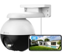CLICKSELL-C8W Pro 2K Camera Surveillance Wifi Extérieure À 360° Avec Suivi Auto, Détection De Forme Humaine/Véhicule, Vision Nocturne En Couleur, Audio Bidirectionnel, Ip65 Etanche, Défense Active, H