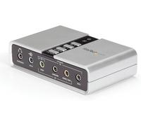 CLICKSELL-Carte Son Usb 7.1 - Carte Son Externe Pour Ordinateur Portable Avec Audio Numérique Spdif - Carte Son Pour Pc - Argent (Icusbaudio7D)