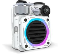 CLICKSELL-Cyber Cube Enceinte Bluetooth Portable, Petite Haut Parleur Bluetooth Avec Lumière Led Rgb Fidget Spinner, Mini Speaker Etanche Ipx5 Avec Lampe Torche Pour Salle De Bain Exterieur Gaming Bl