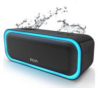 CLICKSELL-Enceinte Bluetooth, Haut Parleur Portable Sans Fil Avec Bass Puissantes, Étanche Ipx6, Lumières Multicolores,Autonomie 20H, Double Appairage Stéréo, Noir