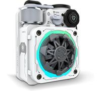 CLICKSELL-Enceinte Bluetooth Portable Cyber-Cube Pro, Petite Haut Parleur Avec Lumière Led Rgb Fidget Spinner, Mini Speaker Etanche Ipx5 Avec Lampe Torche Pour Salle De Bain Exterieur Gaming Blanc