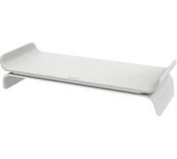 CLICKSELL-Ergo - Support Pour Écran De Pc Ajustable, 2 Hauteurs Au Choix, Rehausseur D'Écran De Pc Pour Bureau, Gamme Ergo, Coloris Gris Clair / Blanc, 65040085