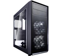 CLICKSELL-Focus G-Mid Tower Computer Case-Atx-High Airflow-2X Silent Ll Series 120Mm White Led Fans Included-Usb 3.0-Window Side Panel-Black