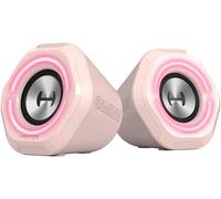CLICKSELL-Hecate G1000-Enceintes Gaming Actives Rvb, Bluetooth 5.0, Entrées Aux, Usb, 10W, Rose