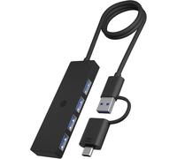 CLICKSELL-Hub Usb 3.0 (4-En-1) Avec 4X Ports Usb-A, Multi Usb, Multipresa, Dock Usb, Ib-Hub1424-C3