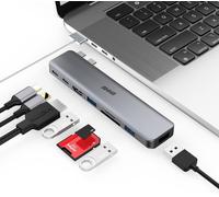 CLICKSELL-M81 Hub Usb C, Adaptateur Pour Macbook Pro Air 8 En 2 Adaptateur Pour Mac Avec 4K Hdmi, 100W 40Gbps Thunderbolt, Usb-C, Usb 3.0, Usb 2.0, Port Sd/Tf, Usbc Dock Pour M3 M2 M1 2024 2023 2022