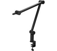 CLICKSELL-Ma 3.0 Uni, Bras De Microphone Universel, Avec Pince De Table (Jusqu'À 60 Mm), Filetage 3/8 Pouces (Adaptateur De Filetage 3/8 À 5/8 Pouces Inclus), Bras Articulé Stable, Noir