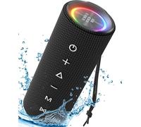CLICKSELL-Mirtune C2 Enceinte Bluetooth Portable, Haut-Parleur Bluetooth 5.3 Sans Fil Avec Lumière Led, 360° Basses Puissantes, Étanche Ipx7, Autonomie De 24H, Contrôle Via L'Application Pour Fête