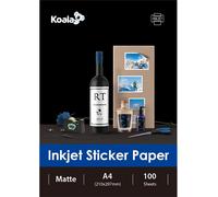 CLICKSELL-Papier Photo Auto-Adhésif À Jet D'Encre Blanc Mat Impression D'Étiquettes A4 100 Feuilles