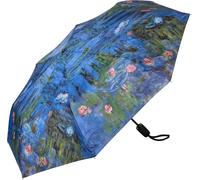 CLICKSELL-Parapluie De Poche Claude Monet Nymphéas Art Résistant Au Vent Ouverture Et Fermeture Automatique Stable Léger Compact